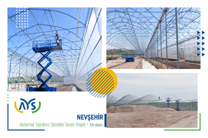 Our Geothermal Soilless Tomato Greenhouse Project, which is being built on 100 acres of land in Nevsehir, continues...